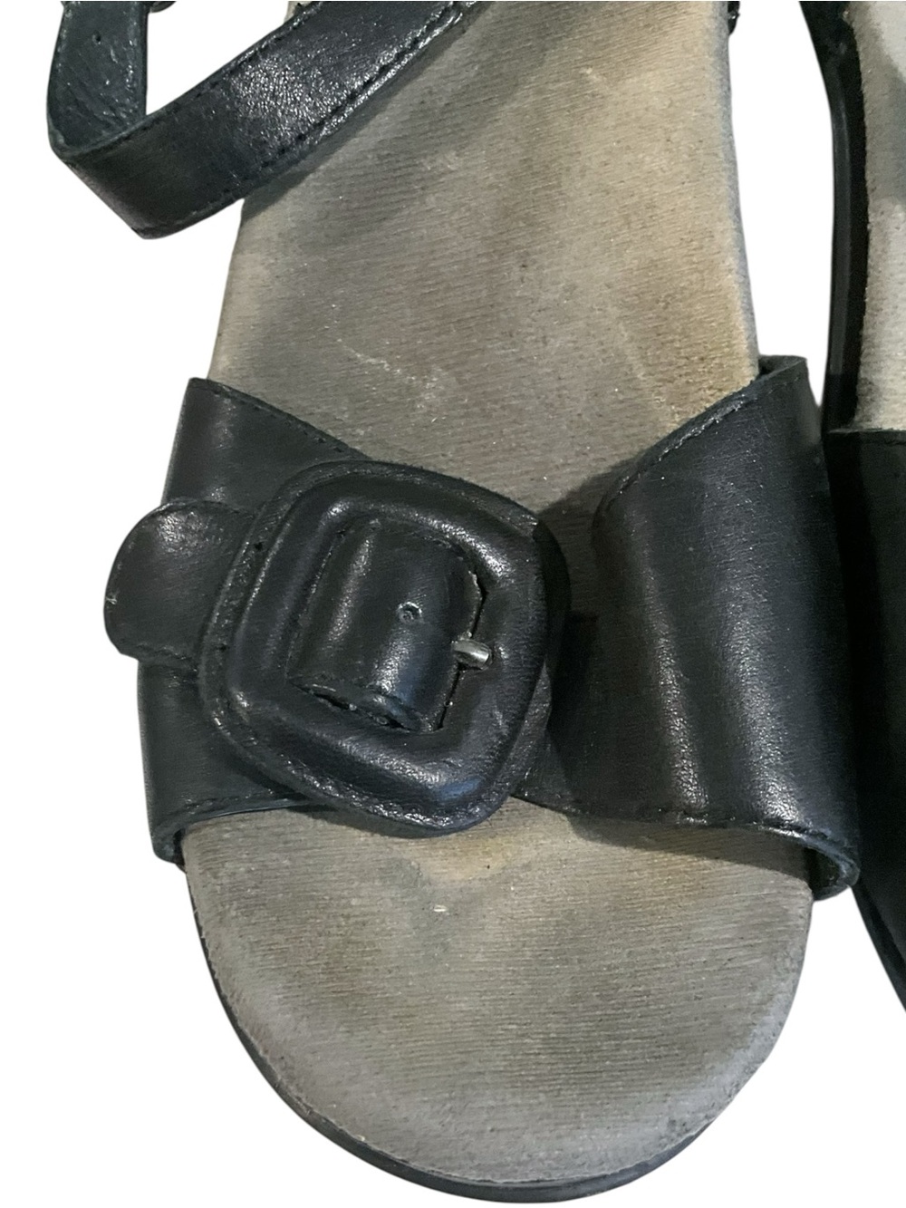 Dansko Sue Sandals Women's 40 / 9.5 Black Leather Comfort Platform Buckle - Picture 4 of 11